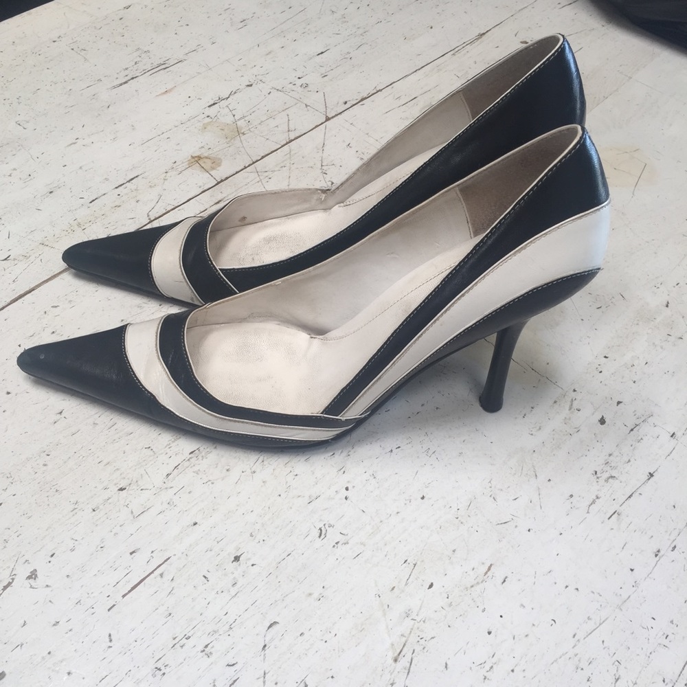Black and white Heels