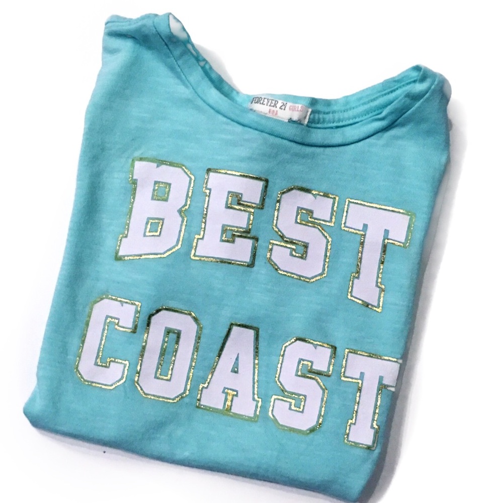 Forever 21 "Best Coast" Tee Size 9/10 NWOT