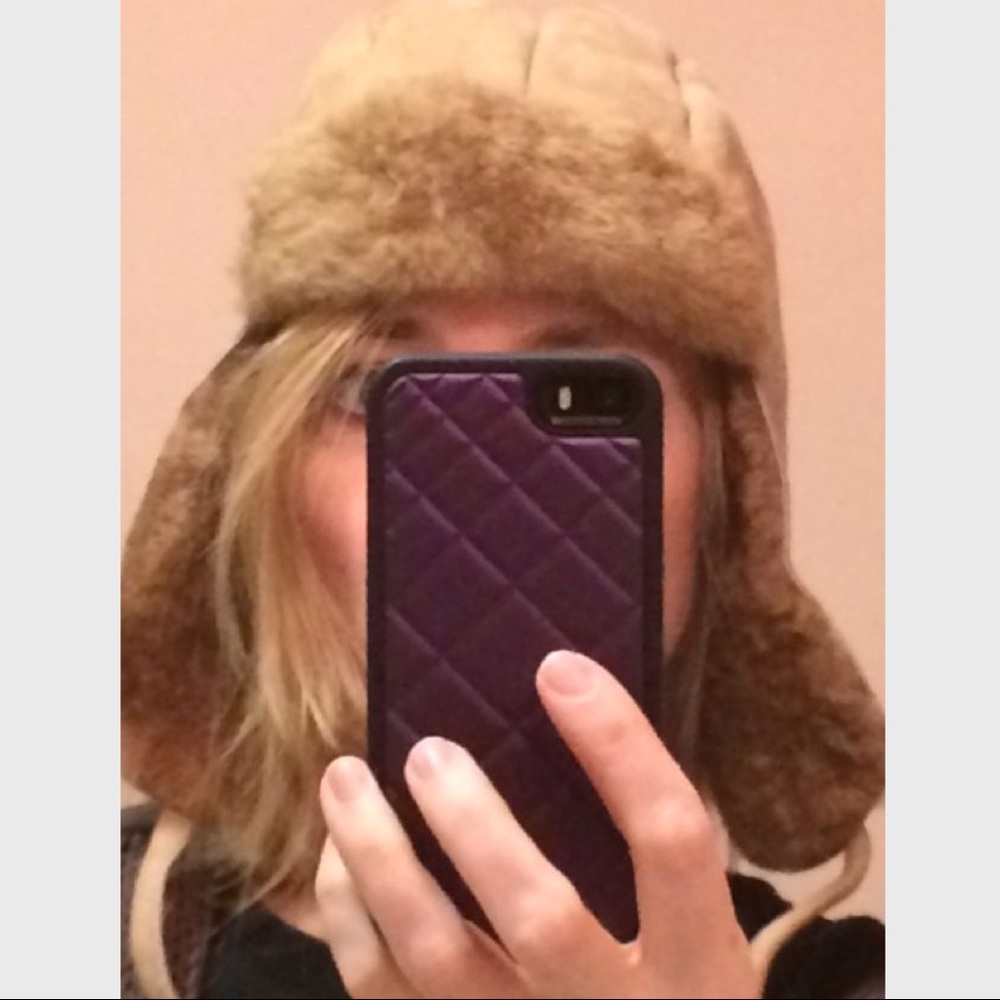 BARNEYS TOSCANA FUR SHEARLING TRAPPER AVIATOR HAT! - Picture 4 of 5