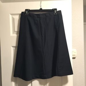 Black A-line skirt
