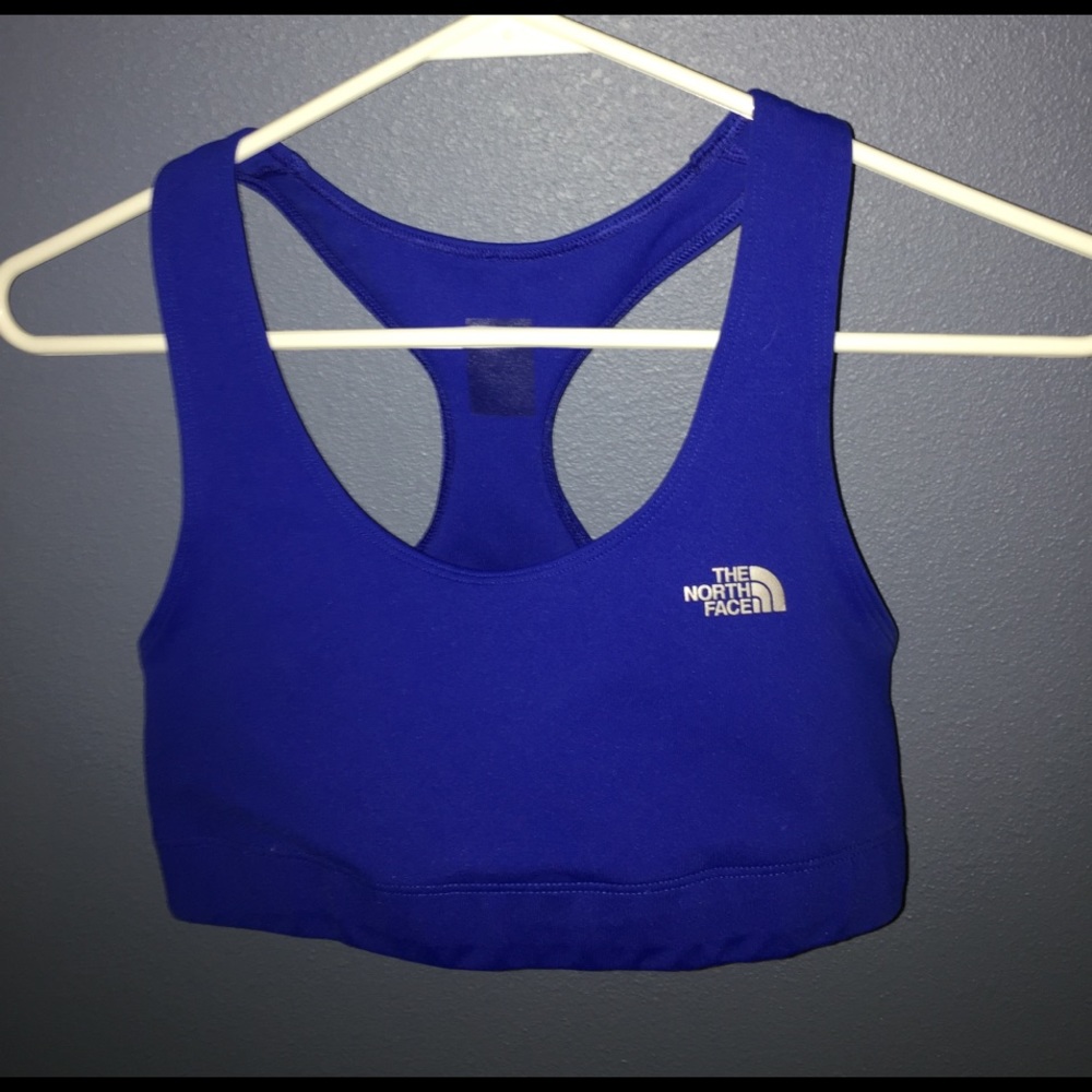 The North Face blue sports bra. Size M