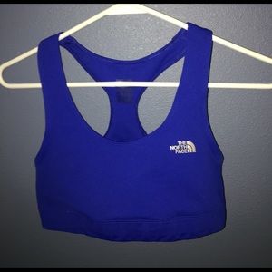 The North Face blue sports bra. Size M