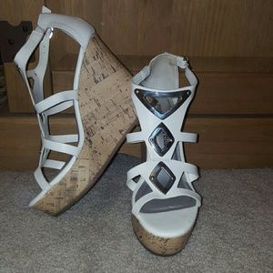 Cork and white wedges