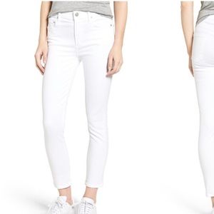 Citizens of Humanity White "Rocket" Ankle Jeans