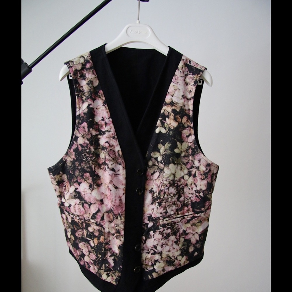 Iconic Ann Demeulemeester reversible floral vest