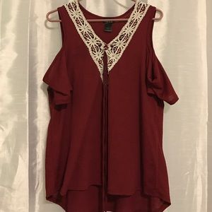 Burgundy top