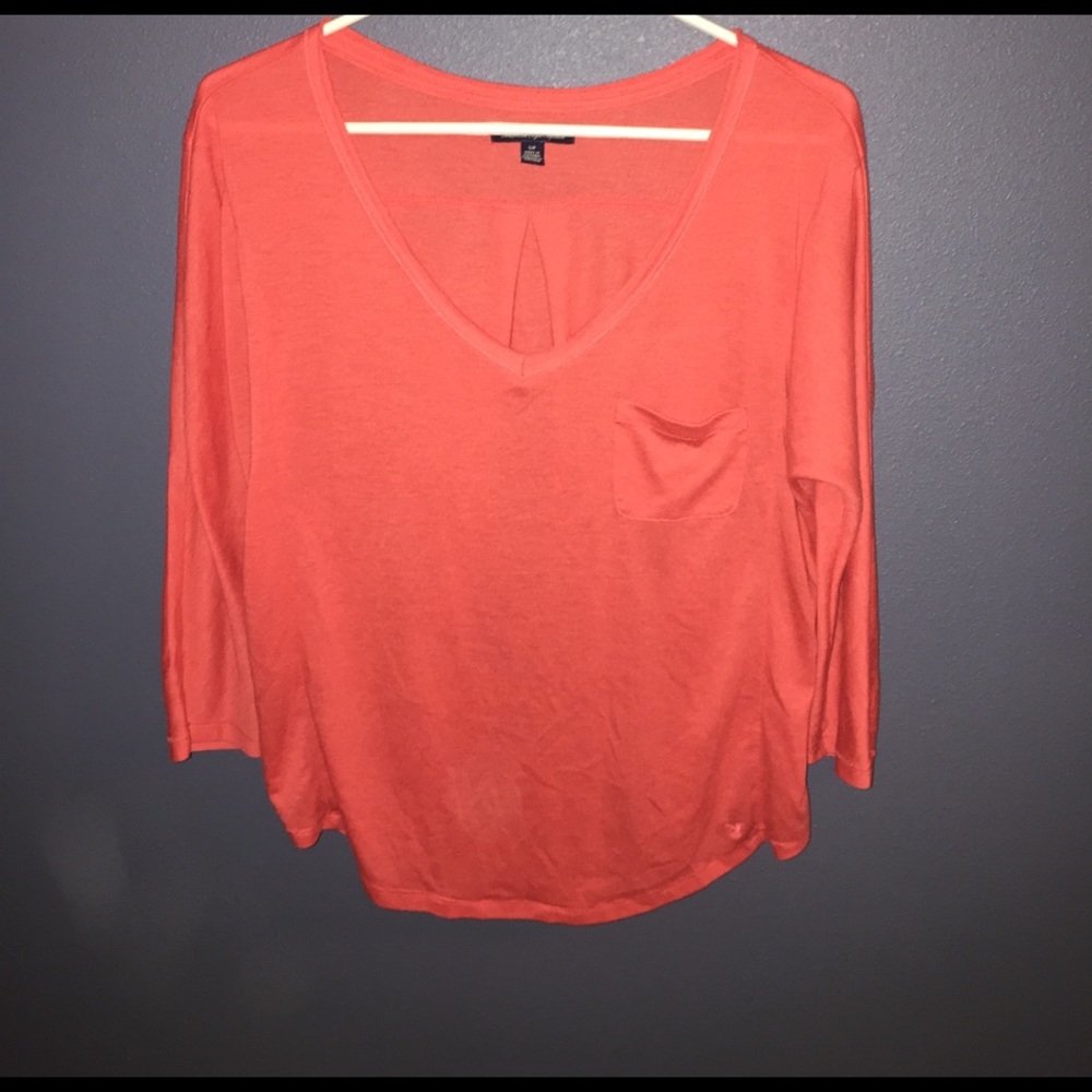 American Eagle slouchy orange top size S