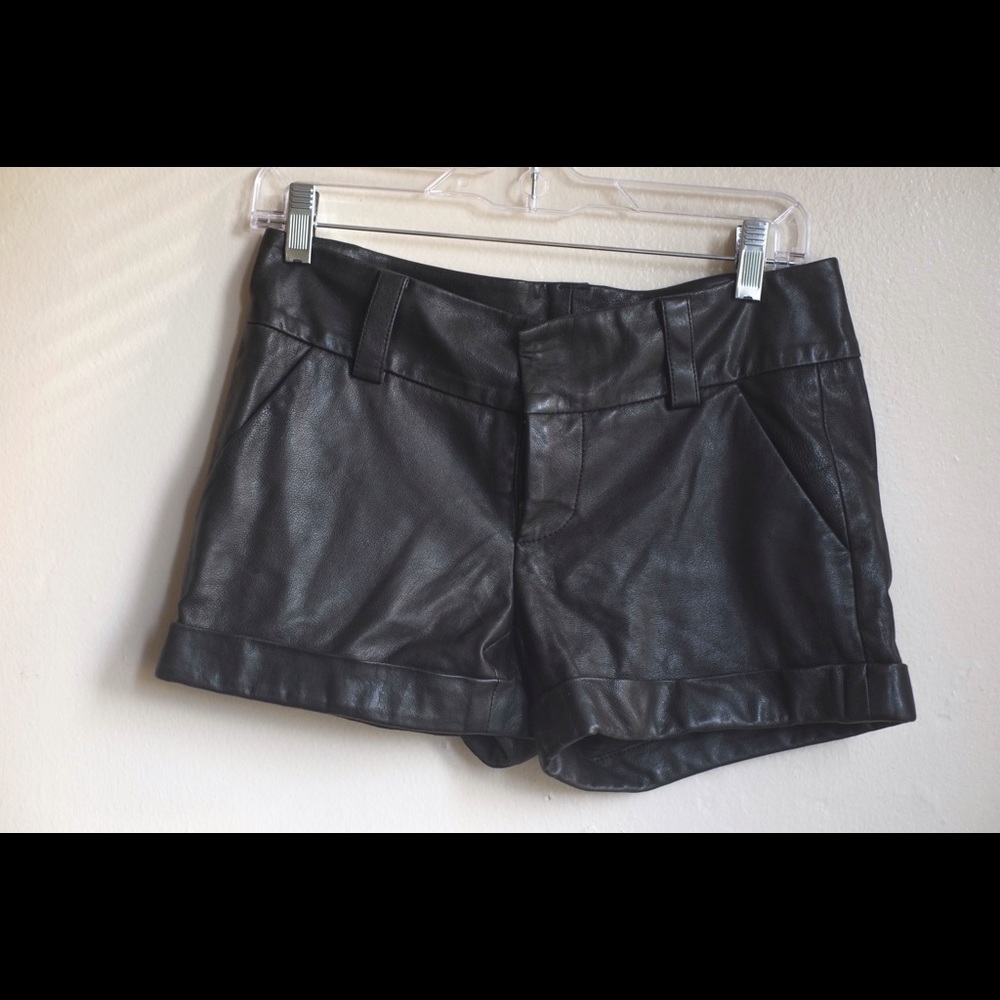 Alice + Olivia Leather Shorts