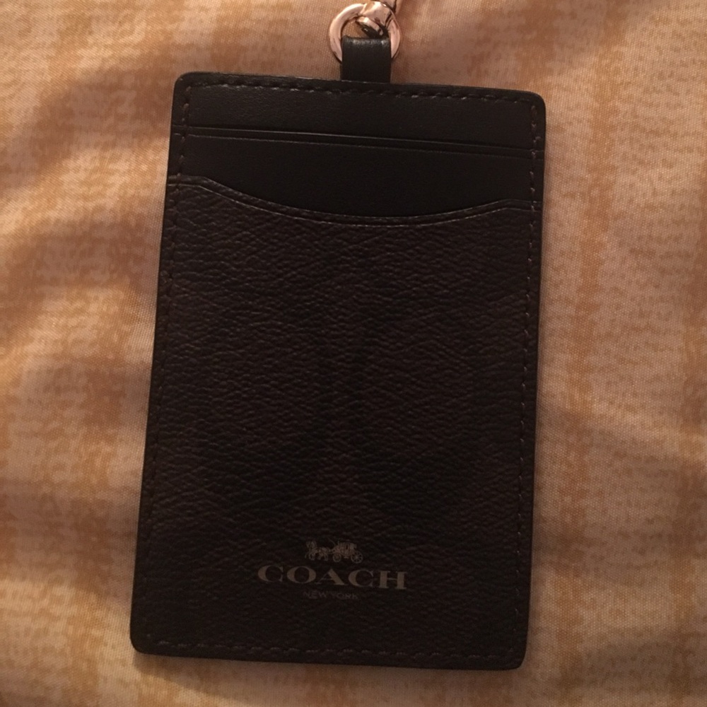 Coach signature lanyard
