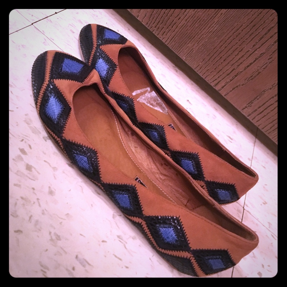 Geometric print Flats