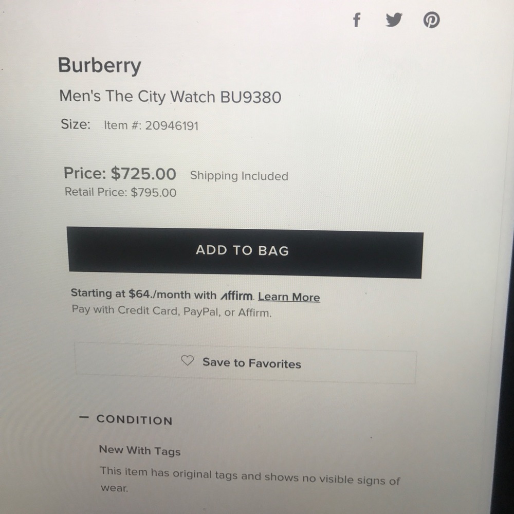 Burberry watch from Nordstrom - Picture 6 of 6