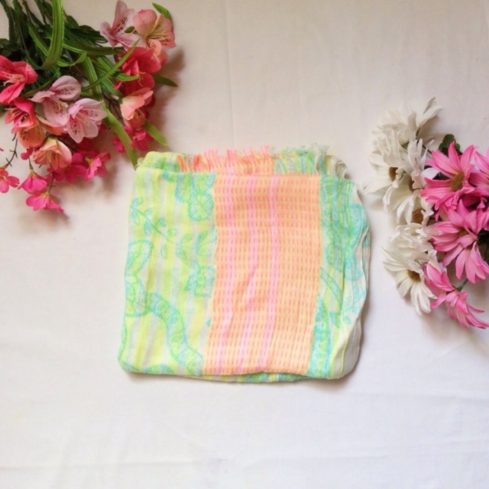 Multicolor sequence scarves neon scarfs spring