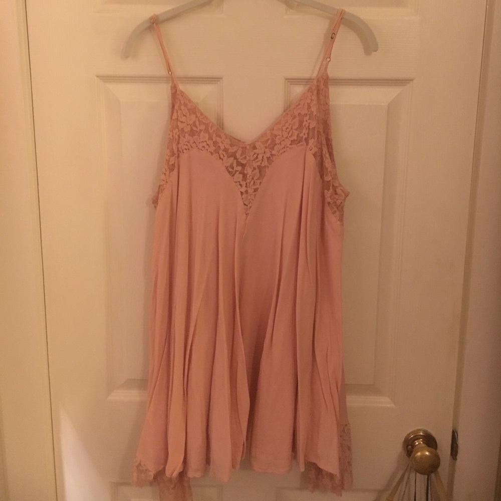 Lacey pink shift dress size M/L