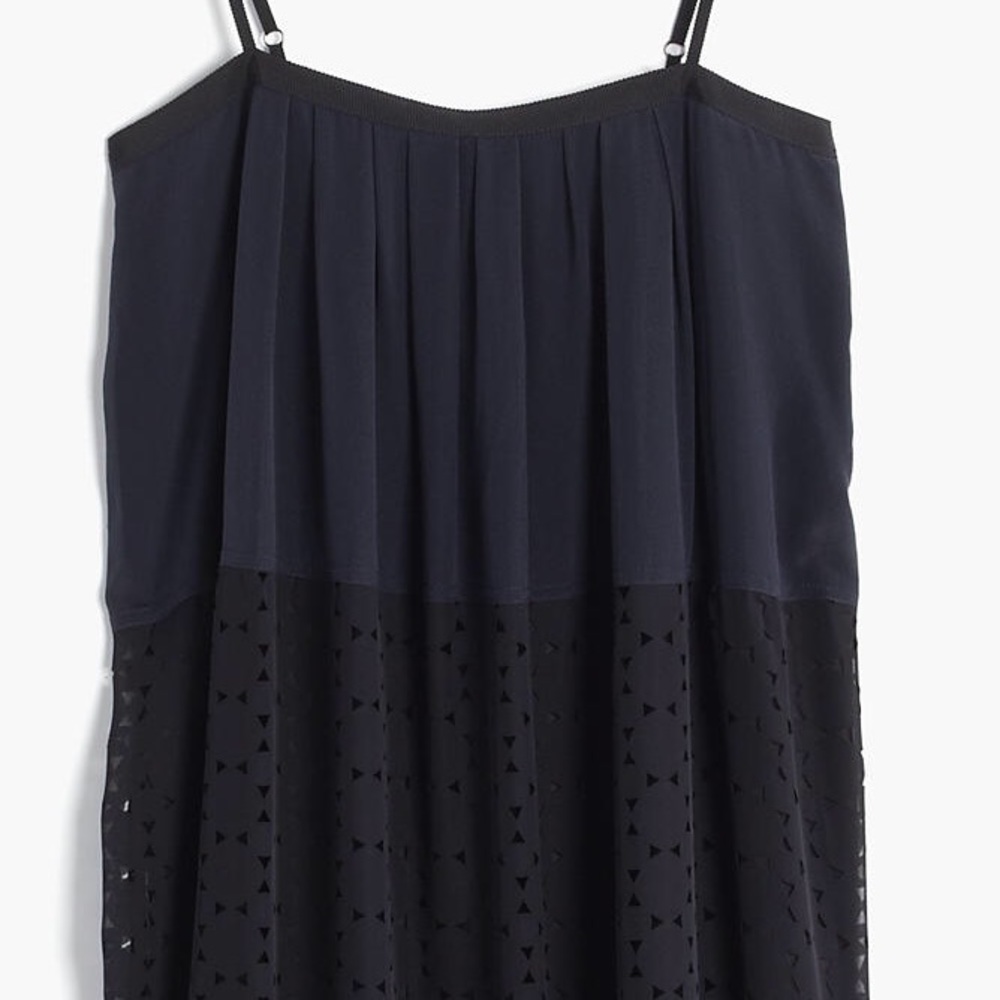 NWT ✨ Madewell Navy Summer Dress Laser Cut Patterned