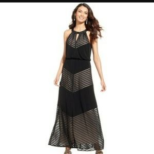 Women's Petite Mesh Maxi Dress