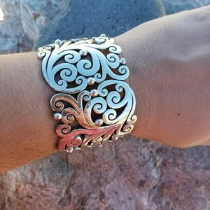 Brighton Madrid Lace Cuff Wide Clamper Bracelet