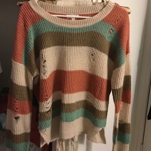 Knit striped sweater