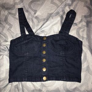 Dark denim Crop top🎉