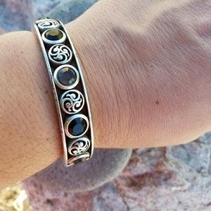 Brighton Europa Clamper Bangle Bracelet Crystals