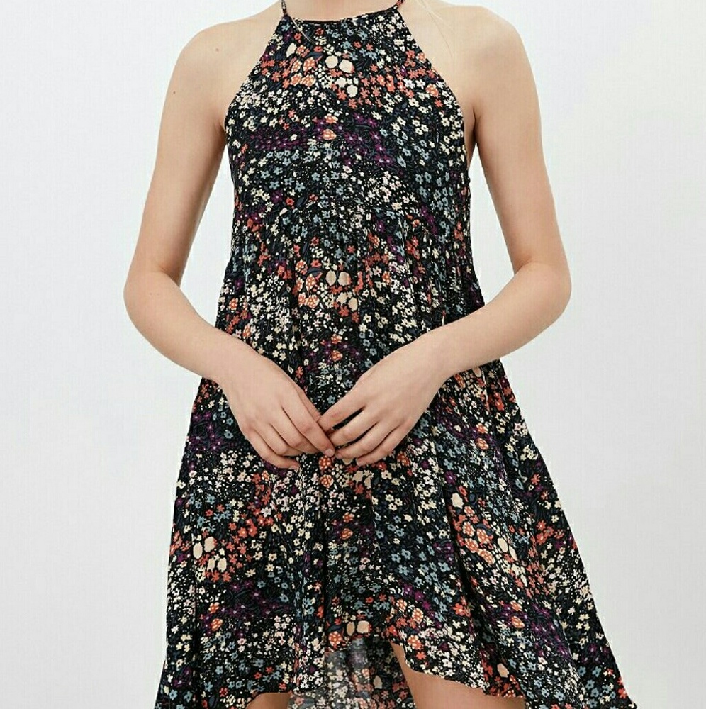 Urban Outfitters Halter High-Low Floral Dress