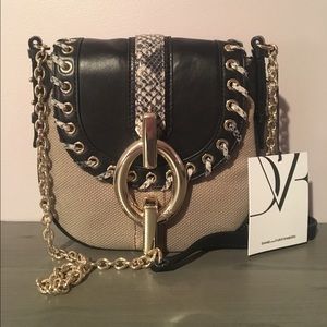Diane Von Furstenberg Sutra Mini Crossbody Burlap