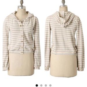 Anthropologie Saturday/Sunday grey stripe hoodie