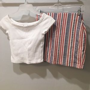 Zara Crop Top & Mini Skirt
