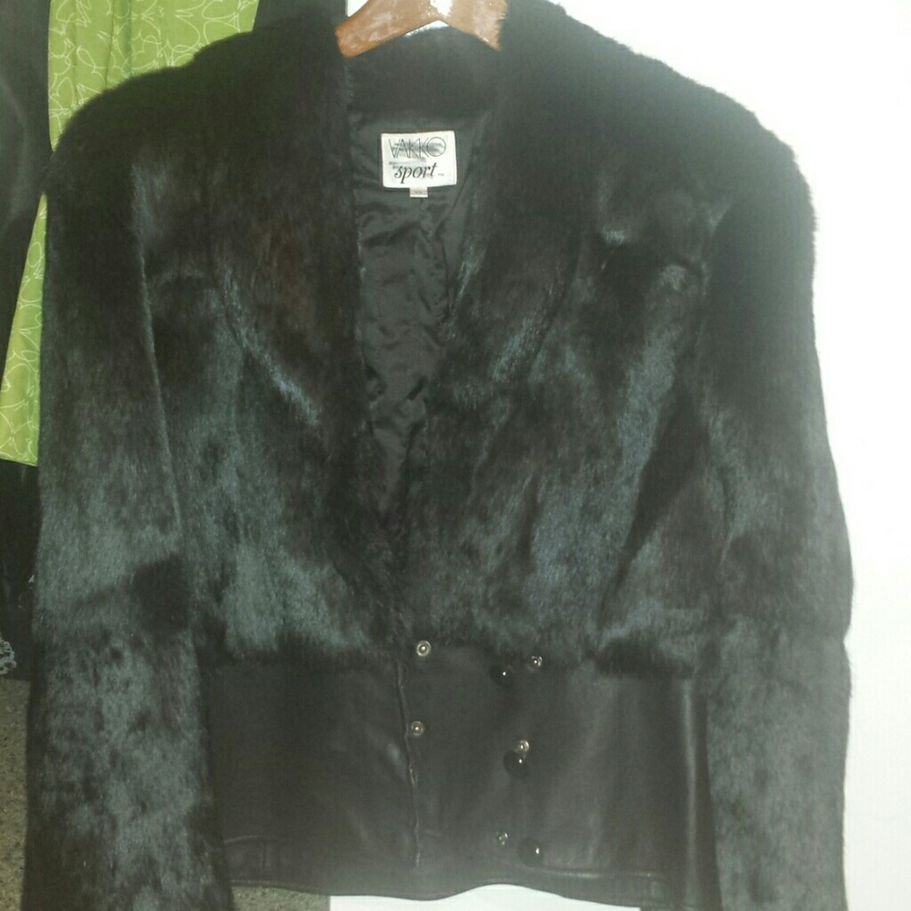 Vakko Sport black mink coat
