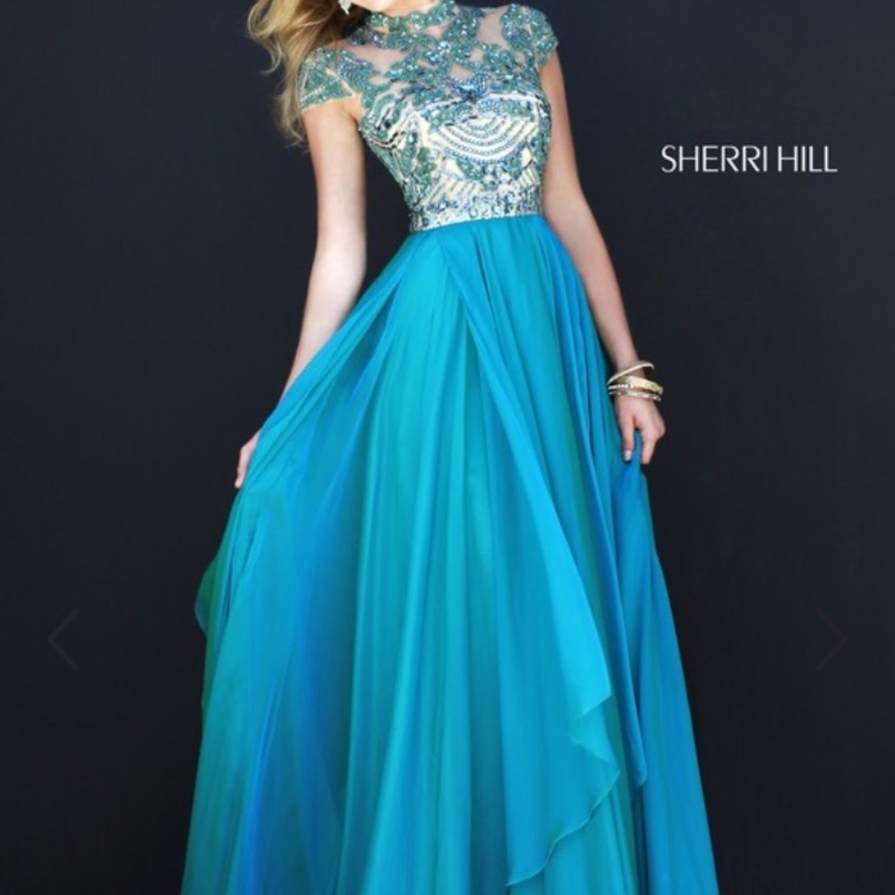 Sherri Hill Teal Dress