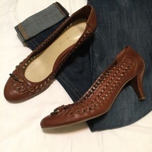 Vintage Brown Leather Heels
