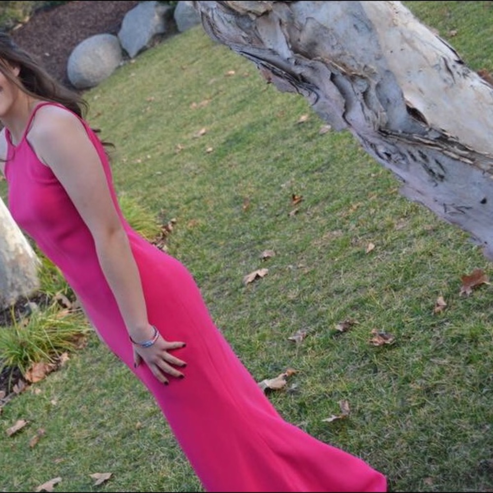 Halter neck - pink - Calvin Klein prom dress