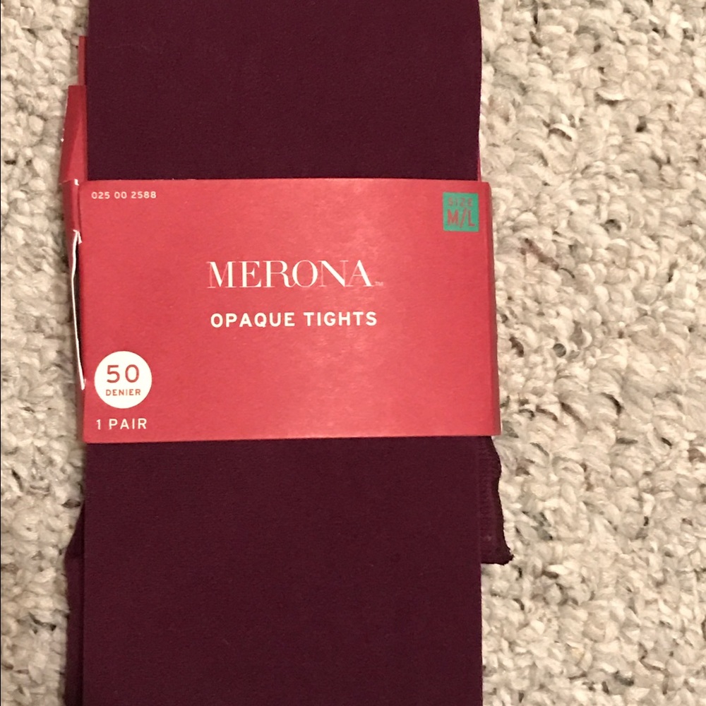 NWT maroon/burgundy tights