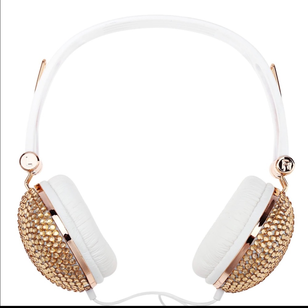 GOLD BLING HEAD PHONES