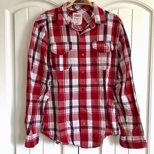 Red Plaid Button Down
