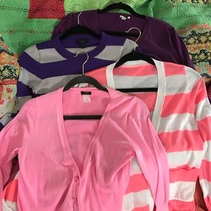 Cardigan & Sweater Bundle--Pink/Purple