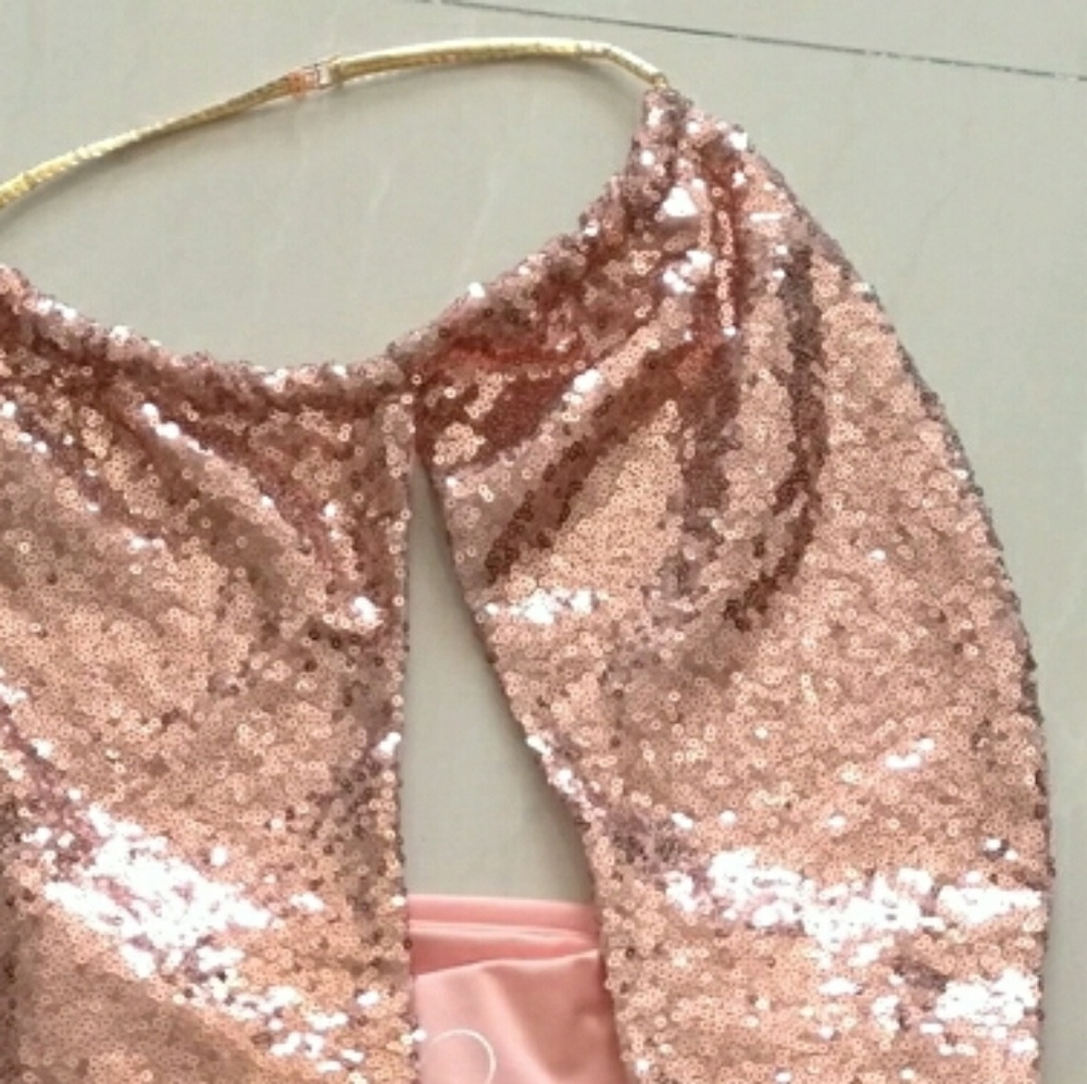 🚨Last Large!🚨Pink Halter Sequins Bikini - Picture 6 of 6