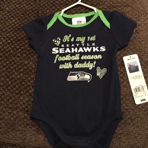 Super cute Seattle Seahawks onesie Size 0-3 months