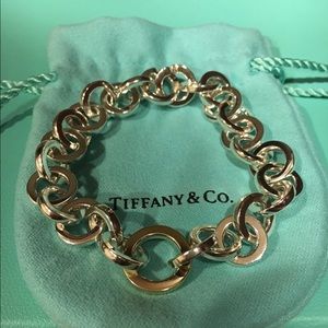 Tiffany & Co. Circle Link Bracelet Silver&18K Gold