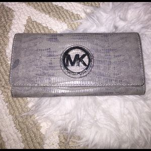 Used Michael Kors Wallet - snakeskin pattern