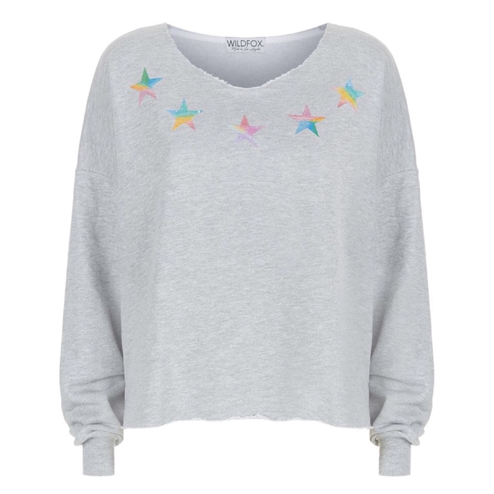 Wildfox Starry Sublimation Terry Sweatshirt [grey