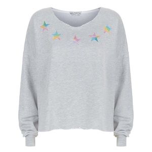Wildfox Starry Sublimation Terry Sweatshirt [grey
