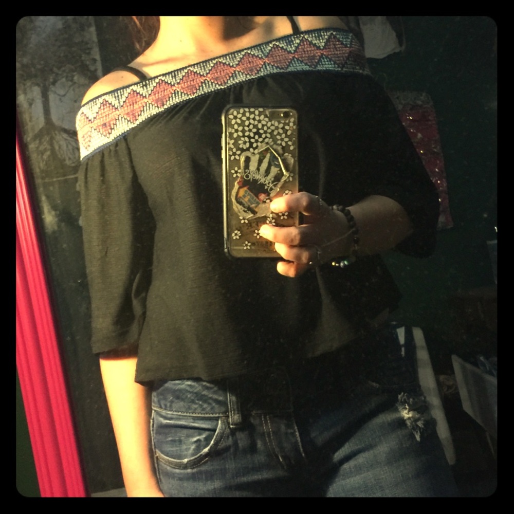 NWT Derek Heart off shoulder sz S