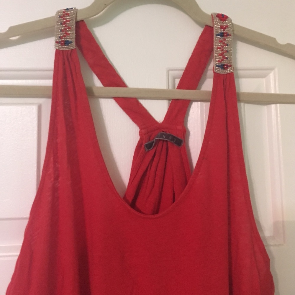 Red Beaded Velvet by Graham and Spencer Tank