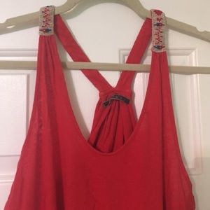Red Beaded Velvet by Graham and Spencer Tank