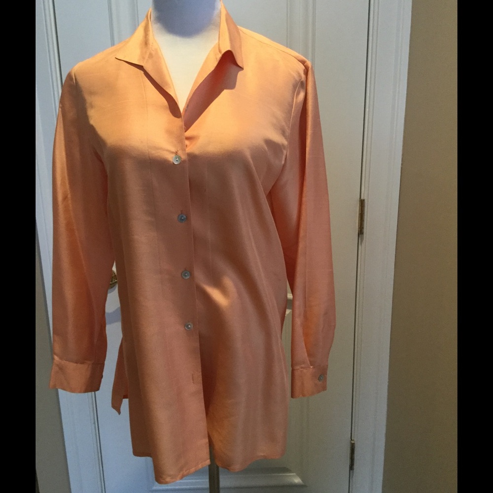 Creamy light Orange Silk Tunic