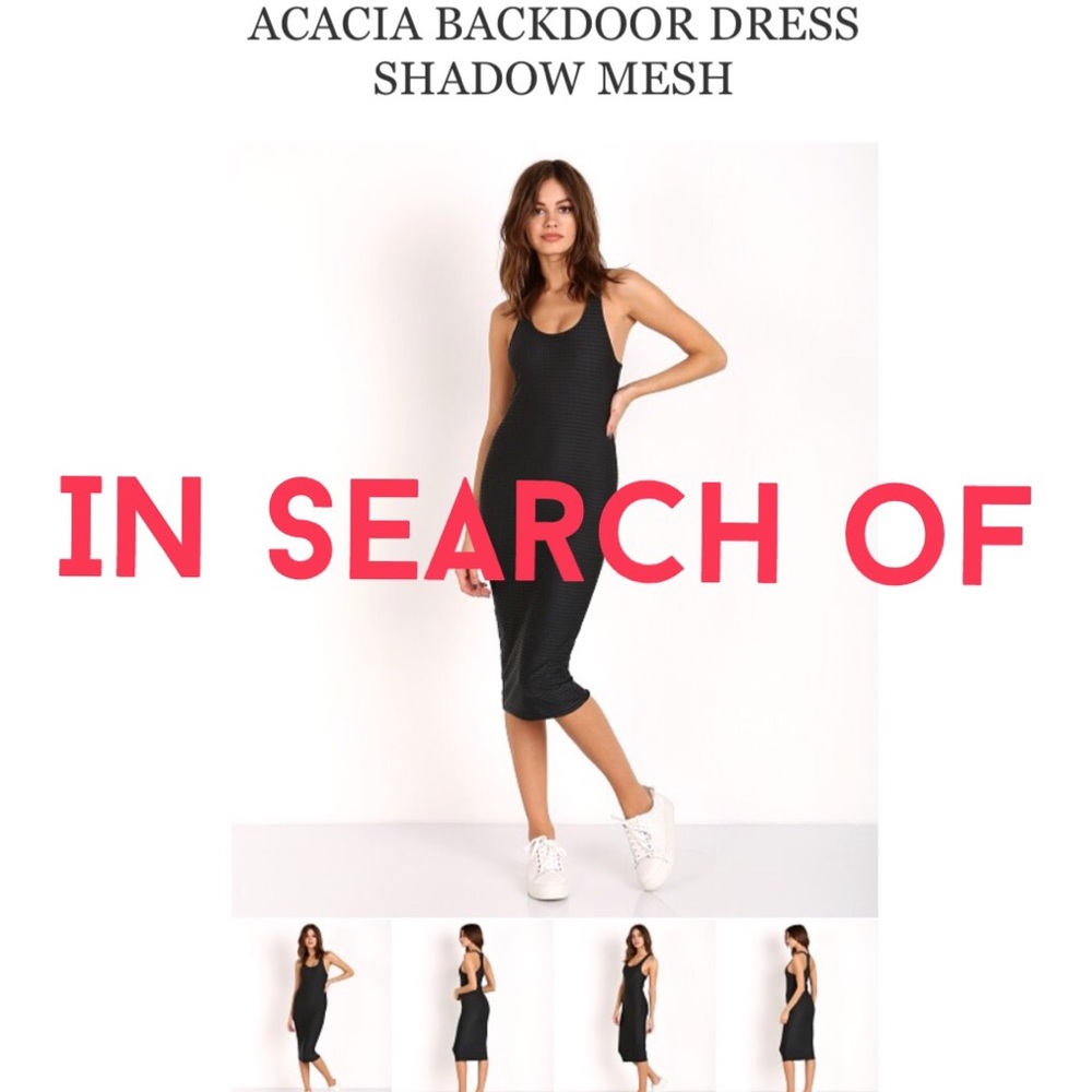 ISO! Acacia Swimwear Backdoor Dress in Shadow Mesh