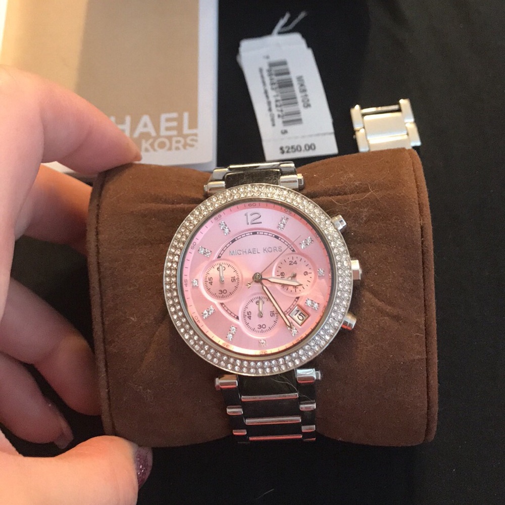 Michael Kors pink face watch