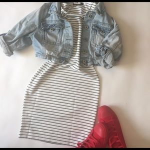 🛒🛍White striped dress