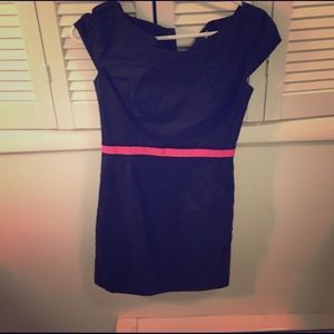 Milly navy blue shell fabric dress