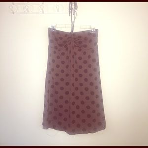 Vintage Havana polka dot halter dress